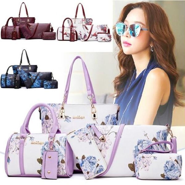 Evening Bags 2021 Women&#039;s Shoulder Bag Handbag Style Leather Fashion Six Piece Set Of Plum Blossom Pattern Chinese Single PU