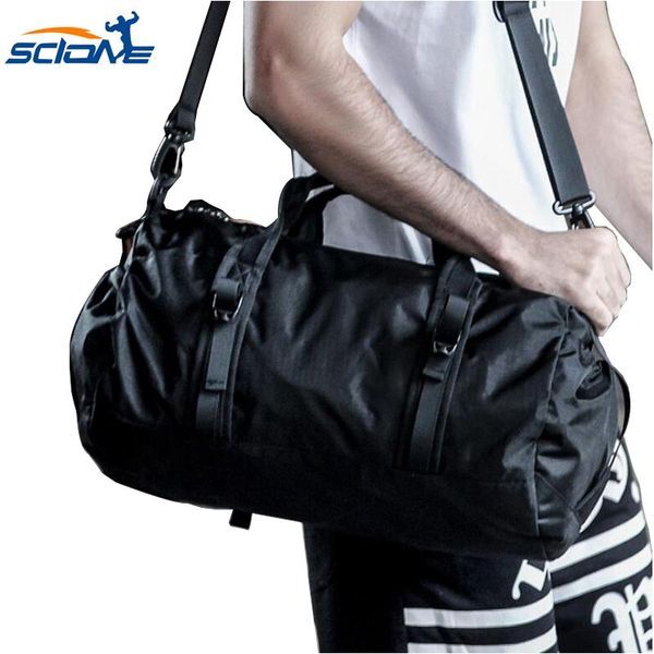 Outdoor Bags Scione Men Sport Gym Canvas Bag Waterproof Large Space Hand Duffel For Fitness Shoulder Hiking Portabl