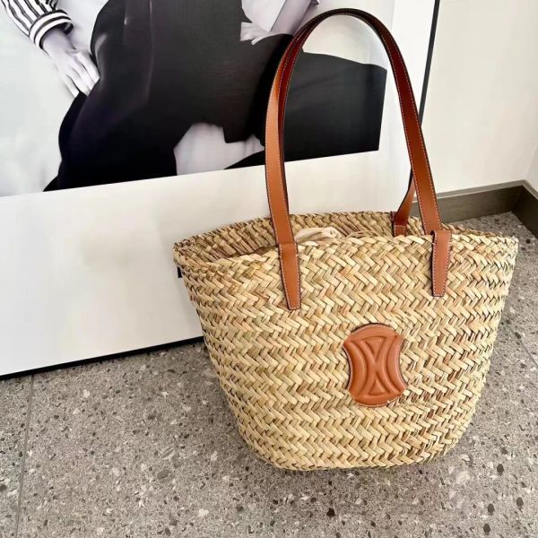 Mens basket gym Shoulder Bags purse weekender Beach hand bag designer Crossbody shop bags luxury tote Straw weave clutch bucket bag