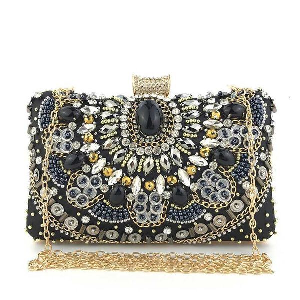 Hengmei Dinner Handmade Bags Beaded Dress with Diamond Fashion Bag