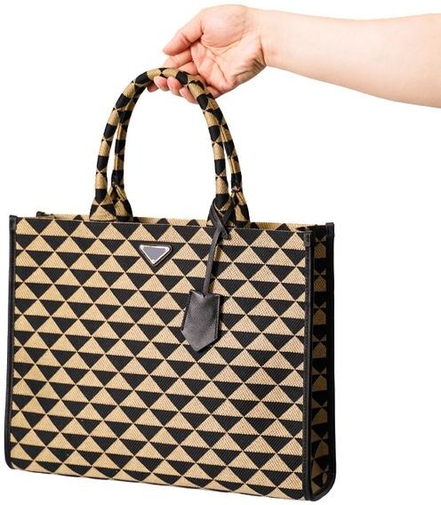 3size Triangle embroidery Luxurys handbag shop Designer bag man Symbole Shoulder Womens Beach The Tote Bag Large Mini pochette gym Clutch fashion duffle travel Bags