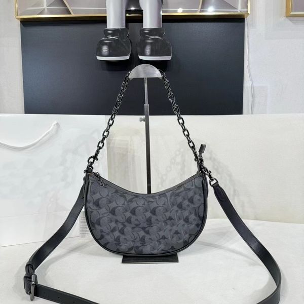 High-end new Eliza armpit bag, half-moon bag, chain bag, high-end bag type shoulder bag, large capacity fashion mobile phone bag, lipstick bag, designer bag, must-have zipper 24