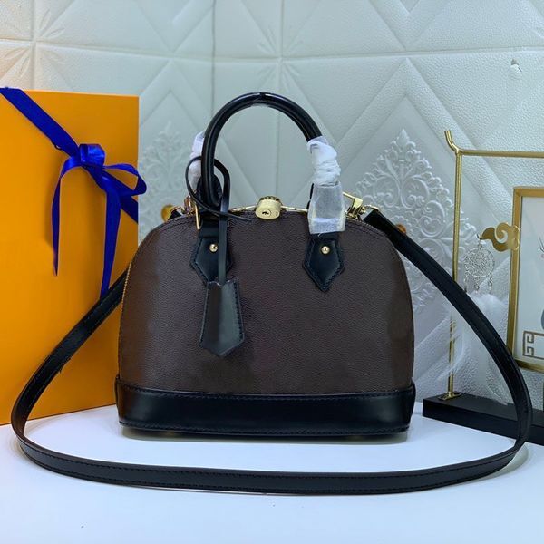 Designer shell bag women shoulder Handbag luxury crossbody bags plaid sac a main purse dicky0750 black purse sac de luxe vanity bag Tasche luxurious bag saddleAlma BB