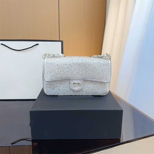 Material Designer Shoulder Handbag Crossbody Bag Womens Purse Classic Flip Diamond Leather Inlay Genuine Chain 25*14*8cm