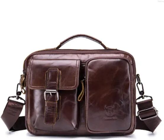 Bag Men Briefcase Tote Handbag Messenger Travel Laptop For Document Business Leather Male Genuine