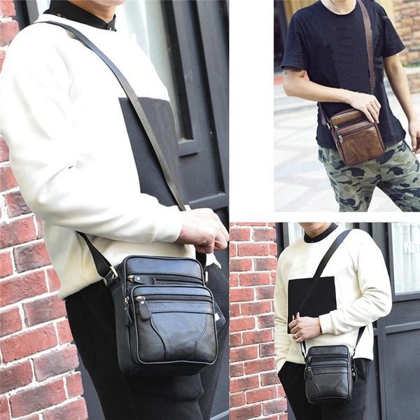 Bag Men Messenger Bags Small PU Leather Shoulder Crossbody For Handbags Handbag