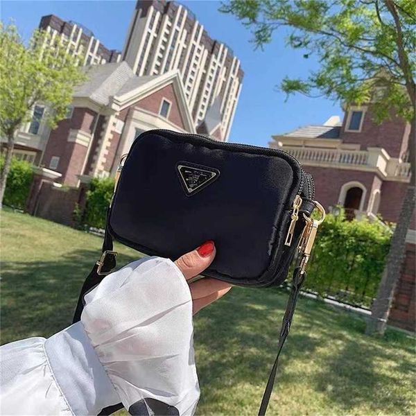 New Nylon Three Pull Square Home Convenient Handheld Crossbody Casual Soft Fabric Fashion Small Bag 1rb Designer bags outlet sale