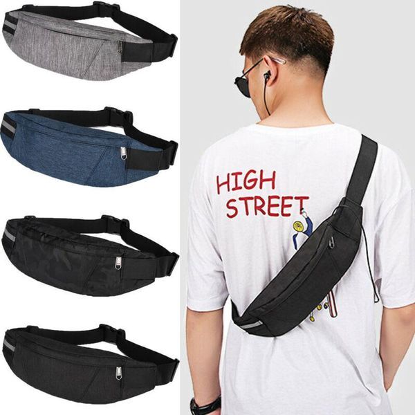 Waist Bags Est Men Women Oxford Bum Bag Unisex Fanny Pack Zip Belt Money Pouch Sports