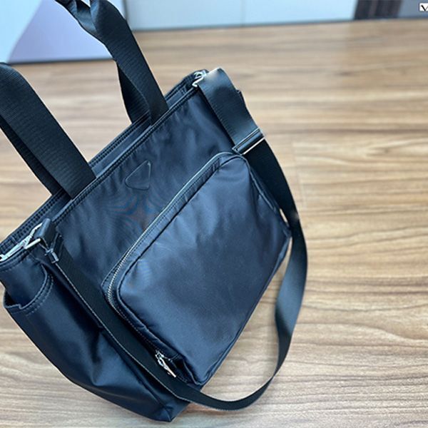 Large shopping bags P Home nylon tote bag Women&#039;s purse shoulder bag men&#039;s handbag letter strap embossed oblique Cross body bags New Fashion Briefcase 35cm