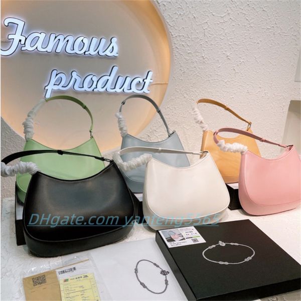 5A Top quality bag luxurys designer leather Hobo Underarm bags totes women&#039;s brushed original handbags nylon men&#039;s shoulder bags tramp Cross body purses Clutch Bags