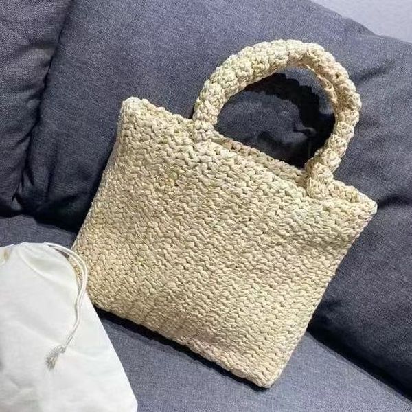 Designer beach bag raffia tote shoulder bag Fashion Straw book totes bags women bags luxury handbag Mesh breathing bags lady Shopping Summer Microfiber Embroidered