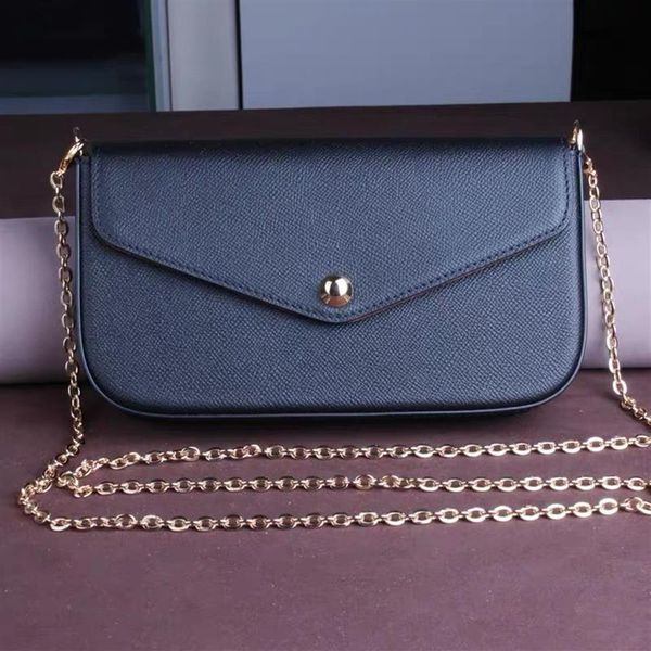 Whole chain purse chain shoulder bag for women evening Bag handbag presbyopic three piece set mini messenger bag card holder p166J