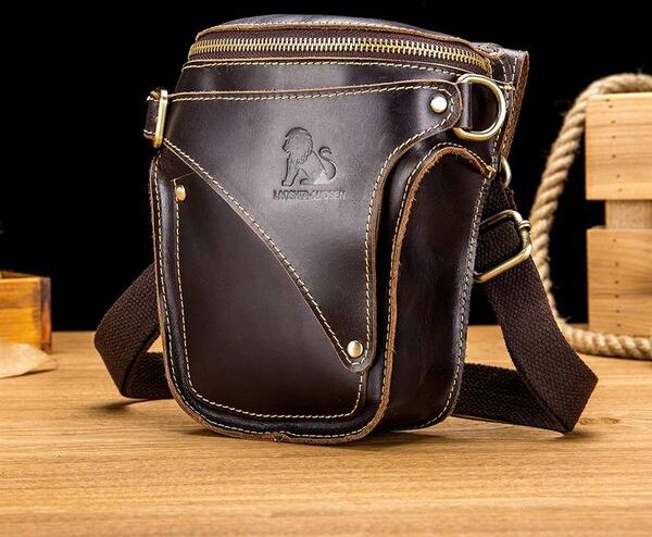 Men Wallet Vintage Waist Bags Genuine Leather Fanny Pack Clutch Large Wallets Luxury Cell Phone Bag Multifunctional Shoulder Bag261W