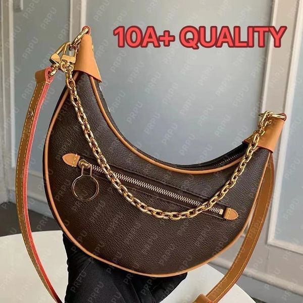 Designer Shoulder bags Crossbody Bag Loop Croissant Hobo Chain Luxury Purse Cosmetic Half moon Pouch Brown Handbags Borsa dicky0750 PRPU 81098 sling bag Tasche