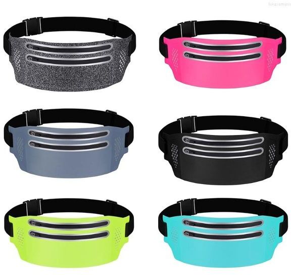 Waist Bags Adjustable Running Pouch Runners Belt Workout Bag Elastic Slim Phone Holder Fanny Pack For Unisex Pocket