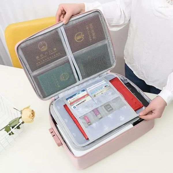 Briefcases Multifunctional Briefcase Weekend Travel Document Material Storage Bag Woman Office File Organizer Pouch Accessories Supplies