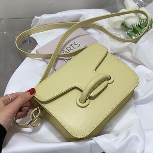 Evening Bags Solid Color Flap Small Crossbody Bag 2021 Summer PU Leather Women&#039;s Designer Handbag Shoulder Messenger