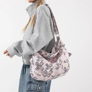 Shoulder Bags Trendy Versatile Women&#039;s Large Capacity Canvas Single Tote Bag Simple Leisure Commuting