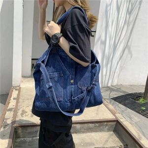 Shoulder Bags Denim Totes Women Handbags Jeans Casual Large Capacity Purse Female Fashion Shopping Bag Elegant Big Size Clutches