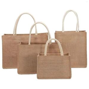 Shopping Bags Stylish Women Handbag Creative Jute Beach Tote Bag Leisure Travel Playing Large Handbags