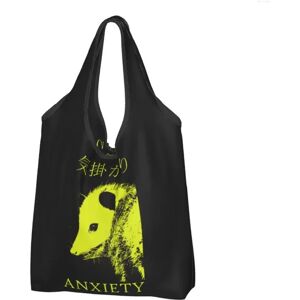 Shopping Bags Reusable Anxiety Opossum Live Weird For Groceries Foldable Funny Grocery Washable Large Tote