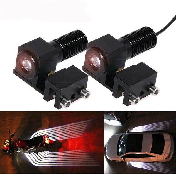 CNSUNNYLIGHT Car/Motorcycle LED Decoration Lights Emergency Signal Wings Lamp Projector Fog Warning