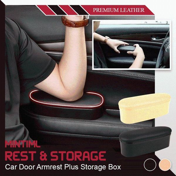 Car Organizer Mintiml Rest Storage Functional Armrests Door Leather Ergonomic Auto Interior Parts Arm Elbow Support Heightening Pad