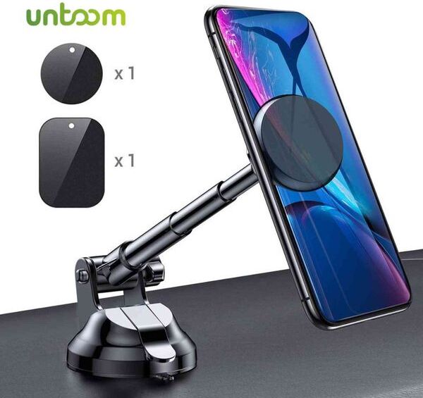 Magnetic Untoom Universal Holder Strong Magnet Car Mount Windshield and Dashboard for iPhone Samsung