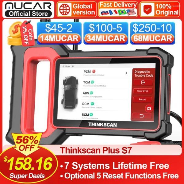 S6 S4 OBD2 Car Diagnostic Tools Multi System Scan ABS SRS ECM TCM BCM IC AC Reset Auto Code Reader Scanner