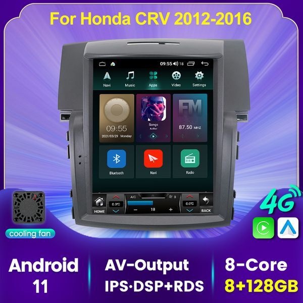 Car DVD Player GPS Navigation for Honda CRV CR-V 2012-2016 Tesla Style Android Radio Multimedia Auto Stereo Headunit