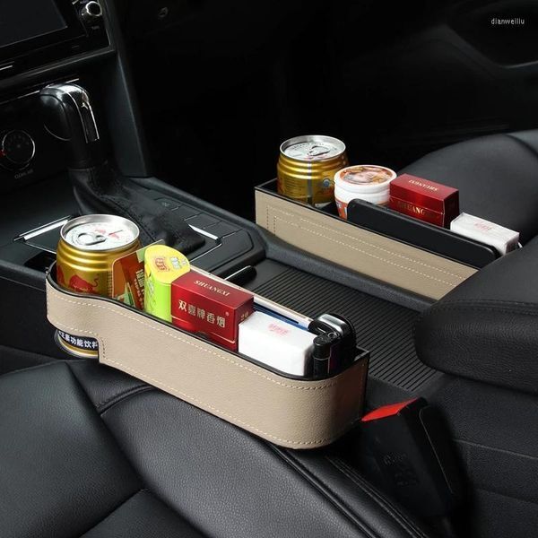 Car Organizer Seat Crevice Storage Box Accessories Interior Leather Phone Holder Auto Accessoire Voiture Organizador