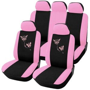 9pcs Car Seat Covers Beautiful Butterfly Embroidery Universal Full Sedans Auto Interior Accessories Cars Care271M