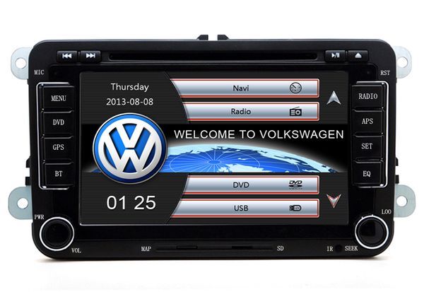 Fast 2Din RS510 VW Car DVD Built-in GPS Navigation Bluetooth MP3 MP4 1080P play for Volkswagen GOLF 5 6222c