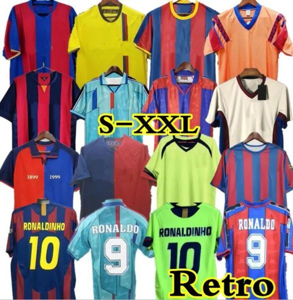 96 97 Barcelonas Retro soccer jersey 03 04 05 06 07 08 09 10 11 14 15 XAVI RONALDINHO RIVALDO GUARDIOLA PUYOL Iniesta finals maillot de foot 1899 1999 DAVID VILLA