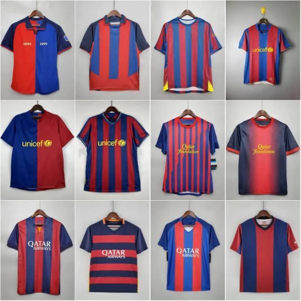 Barcelona Retro Soccer jerseys barca 96 97 07 08 09 10 11 XAVI RONALDINHO RONALDO RIVALDO GUARDIOLA STOICHKOV INIESTA 100th maillot de foot 12 13 14 15 16 football shirt