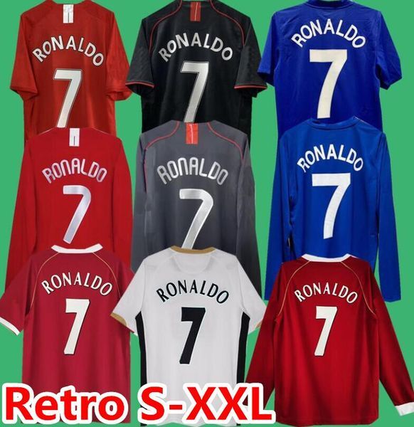 2008 FINAL MOSCOW RONALDO Retro Soccer Jerseys Classic Vintage 06 07 08 09 SCHOLES VIDIC jersey ROONEY football shirts GIGGS maillot de foot