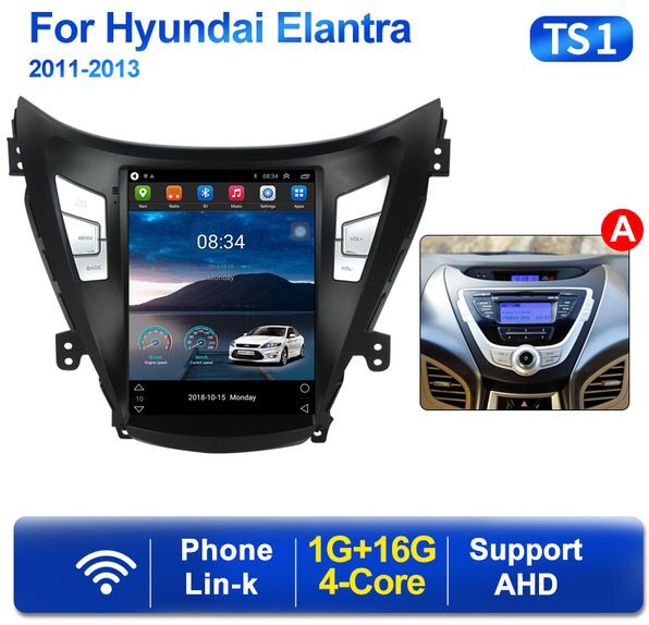 2 Din Android 11 Player for Tesla Style Car Dvd Radio for Hyundai Elantra Avante I35 2011-2016 Multimedia GPS 2din Carplay Stereo BT