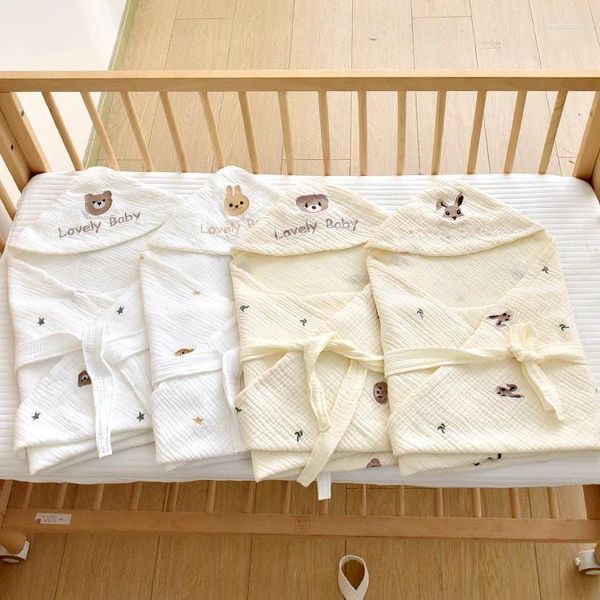 Blankets Soft Born Stroller Bed Sleeping Cover Baby Blanket Cartoon Animal Toddler Infant Bedding Muslin Swaddle Wrapper