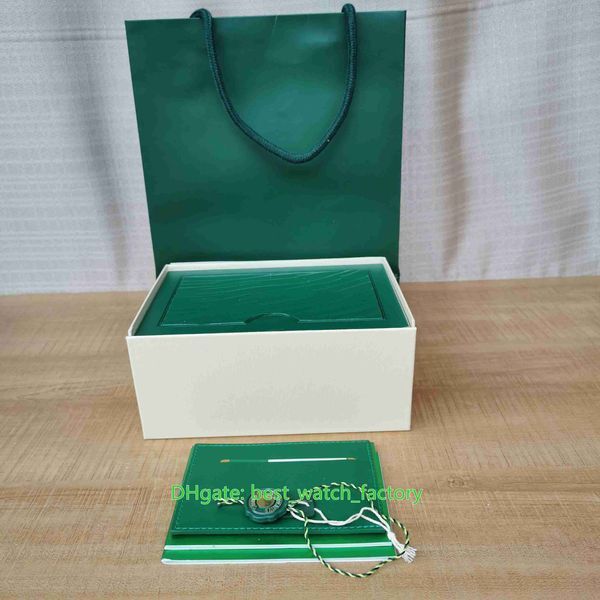 Selling Top Quality Watches Boxes Watch Green Original Box Papers Card Leather Handbag For President 124300 126610 126710 1165270B