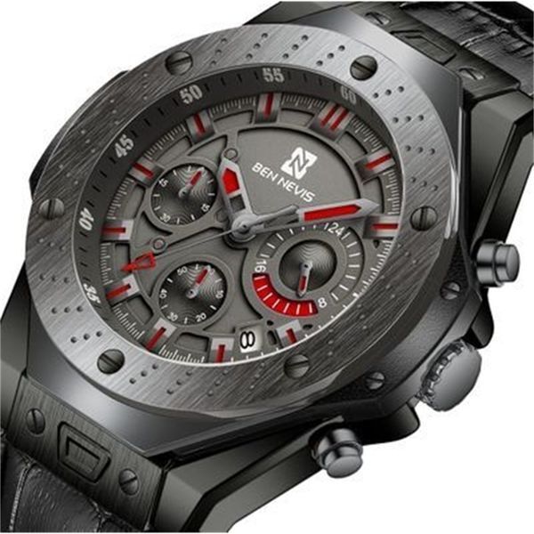 Ben Nevis Men Watches Top Brand Luxury Quartz Leather Watch Men Military Sports Date Analog Watch For Men Relogio Masculino T200409