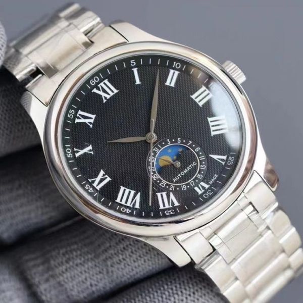 top quality classic style man watch mechanical automatic movement stainless watches fashion stainless steel wristwatch Steel Band 286U