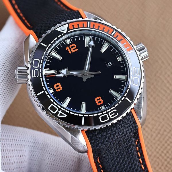 Top Automatic Mechanical 8900 Movement Mens Watch 43.5mm Ceramic Case Ocean WristWatch Leather strap Men Watches Life Waterproof Design Orologi di lusso