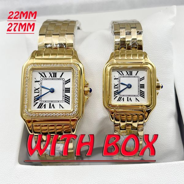 Womens Watches Square Watch Gold Womenwatch for Lady Watch Quartz Stainless Steel Super Luminous Wristwatches Luxury Watch Diamond Watch Montre De Luxe