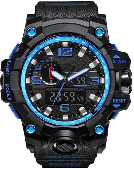 New Mens Military Sports Watches Analog Digital Led Watch Shock Resistant Wristwatches Men Electronic Silicone Watch Gift Box Mo244B