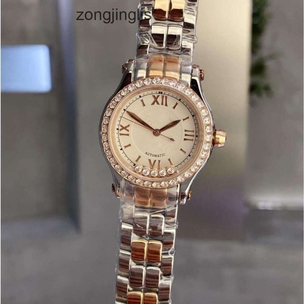 Watch Classic Fashion Women Personality Chopars Diamond Simple Ladies Wristwatch Luxury Designer Style Quartz Belt Couple Movement Happy Sport 3 ZCV9