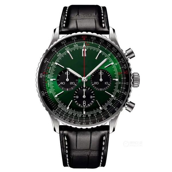 2024 NEW All Dials Working Automatic Date Men bentle breitlin Watches Luxury Fashion Mens Quartz Movement Clock Leisure Wrist Watch Leather watch band BEN-2