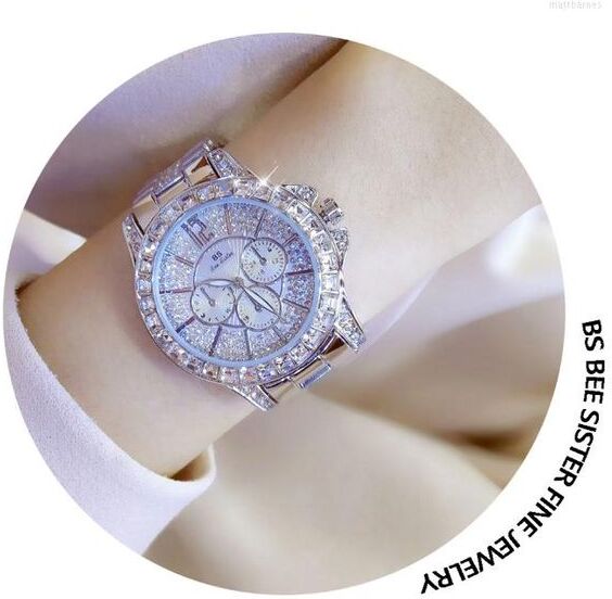 Wristwatches Singapore Movement Luxury Ladies Silver Brand Watch High Quatily Czech Diamond For Women Quartz Unique Female