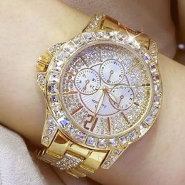 Women Watches Quartz Diamond Watch Fashion Top Brand Wristwatch Fashion Watch Ladies Crystal Jewelry Rose Gold213v