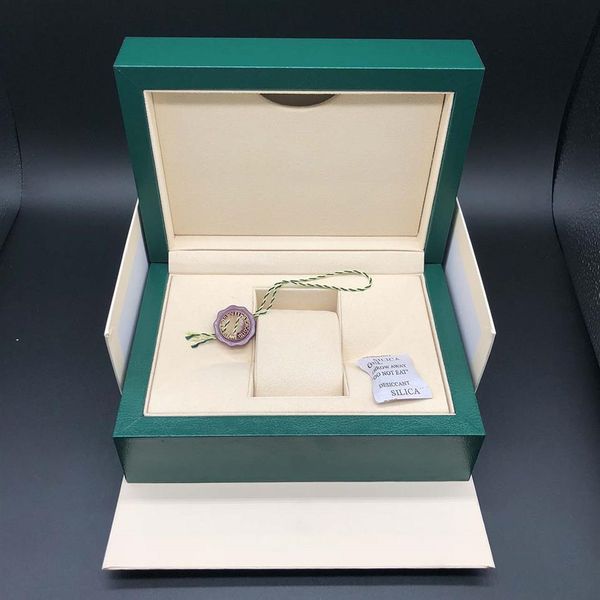 Quality Dark Green Watch Box Gift Case For Rolex Watches Booklet Card Tags And Papers In English Swiss Watches Boxes Joan007259q