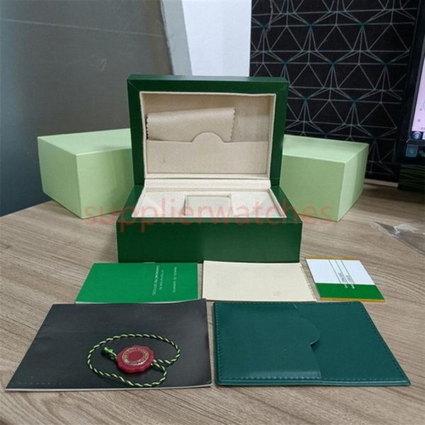 hjd Rolex Luxury watch Mens Watch Box Cases Original Inner Outer Womans Watches Boxes Men Wristwatch Green Boxs booklet card 11661233m